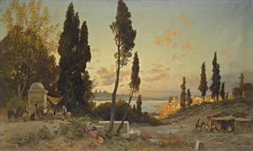 ボスフォロの眺め コスタンティノーポリ ヘルマン デヴィッド サロモン コッローディ オリエンタリズム 風景 Oil Paintings